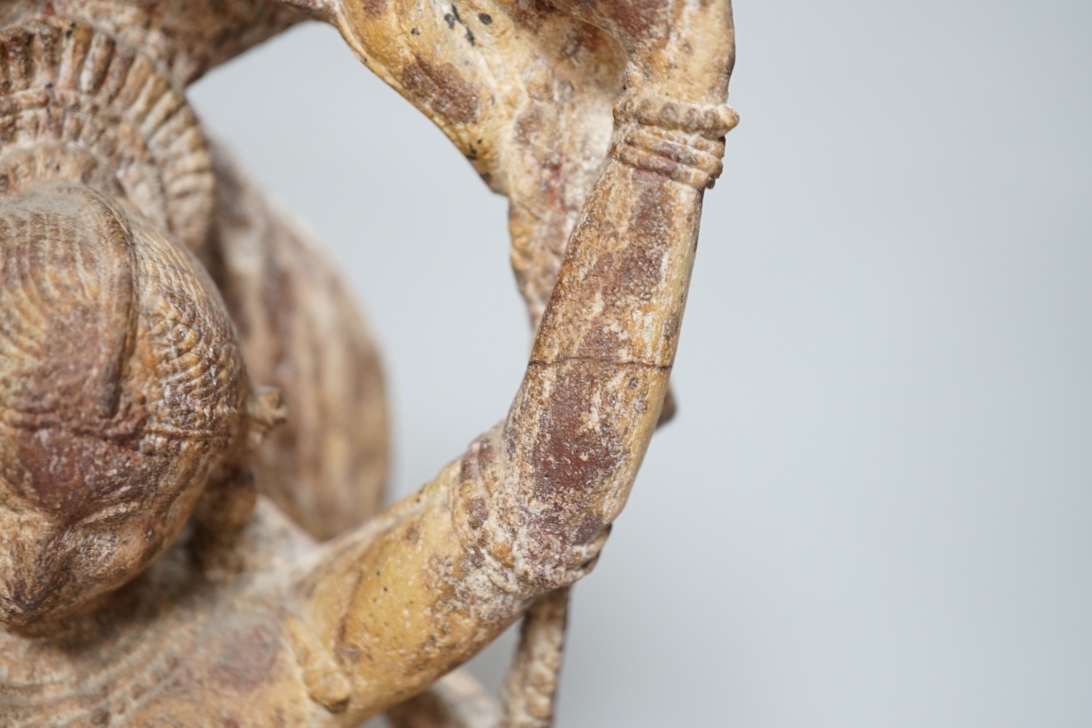 An Indian carved marble dancer, 40cm